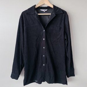 Alia Vintage Shacket black size 14 women’s oversized shirt